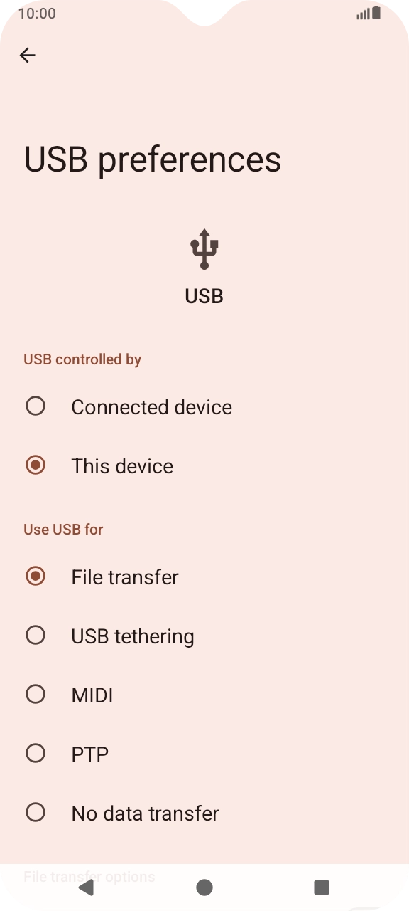 Press File transfer.