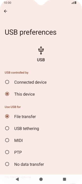 Press File transfer.