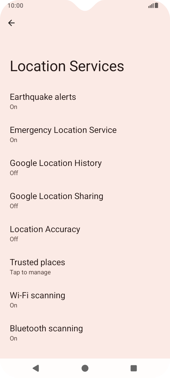 Press Location Accuracy.