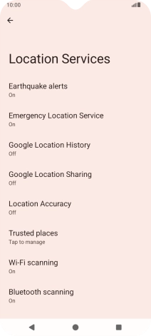 Press Location Accuracy. Press Location Accuracy.