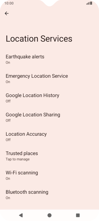 Press Location Accuracy. Press Location Accuracy.