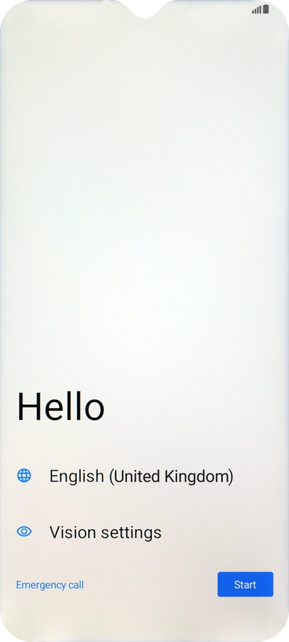 Press the field next to the language icon.