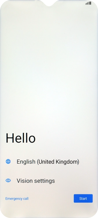 Press the field next to the language icon.