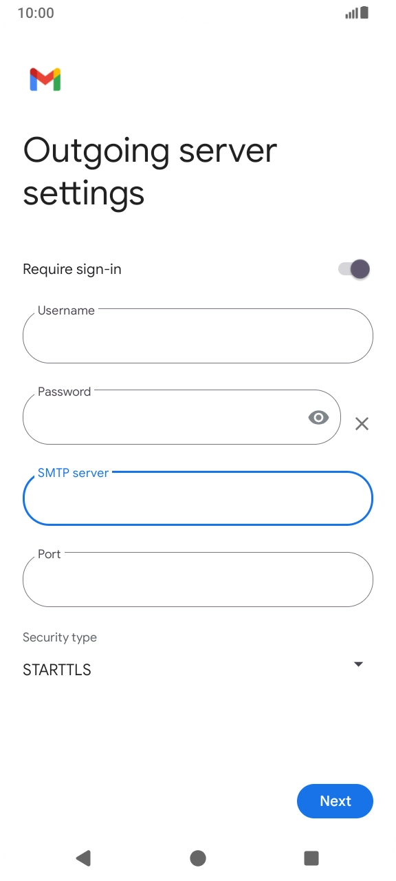 Press the field below 