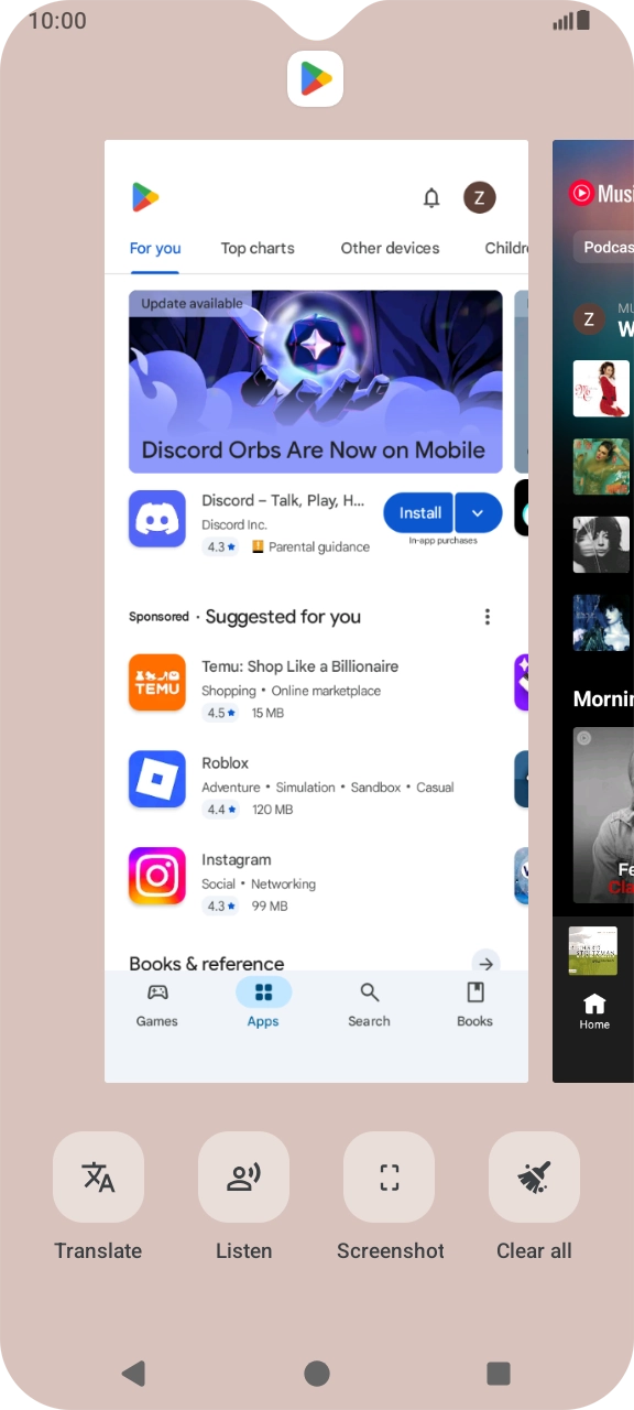 To end one running application, slide your finger upwards on the required application. To end one running application, slide your finger upwards on the required application.