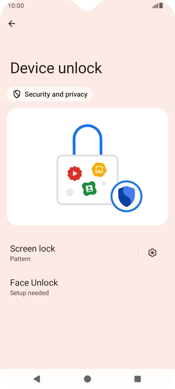Press Screen lock and key in the phone lock code you created earlier.