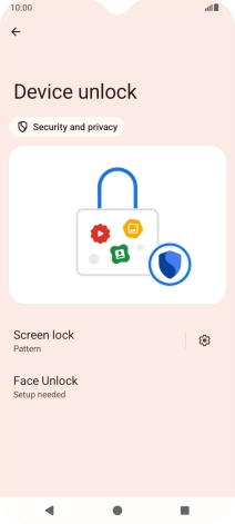 Press Screen lock and key in the phone lock code you created earlier.