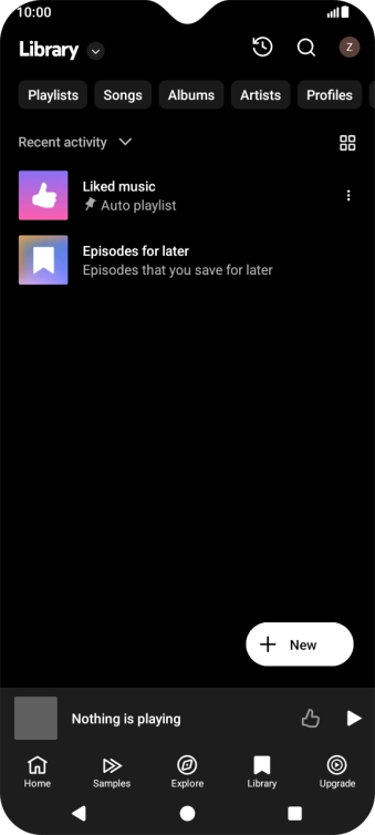 Press the drop down list.