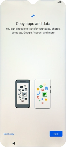 Press Don't copy and follow the instructions on the screen to finish the activation.