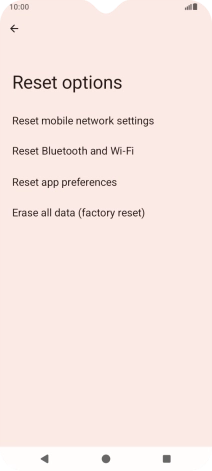 Press Erase all data (factory reset).