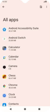 Press the required app.