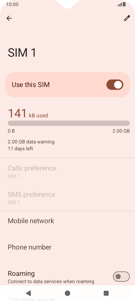 Press the indicator next to 