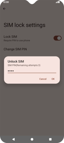 Key in your PIN and press OK.