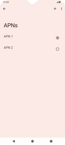 Press the field next to the data connection to activate it. Press the field next to the data connection to activate it.