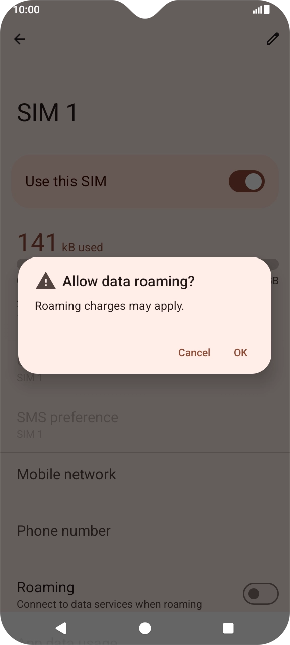 If you turn on the function, press OK.