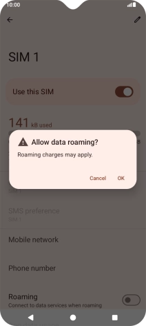 If you turn on the function, press OK.