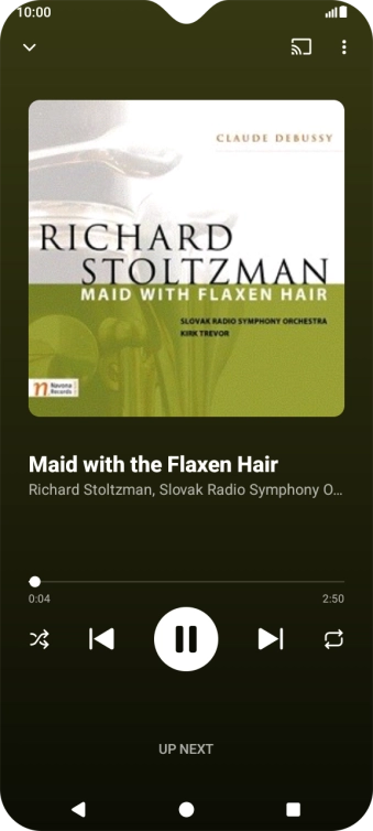 Press arrow right to go to the next audio file.