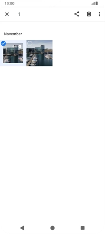 Press the menu icon.