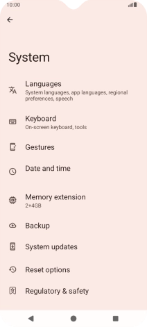 Press System updates. If a new software version is available, it's displayed. Follow the instructions on the screen to update the phone software.