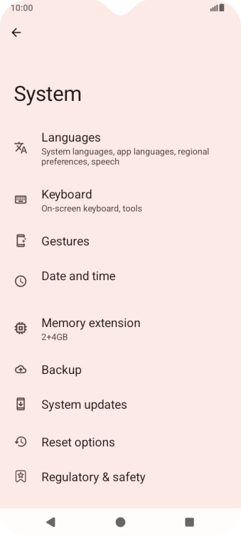 Press System updates. If a new software version is available, it's displayed. Follow the instructions on the screen to update the phone software.