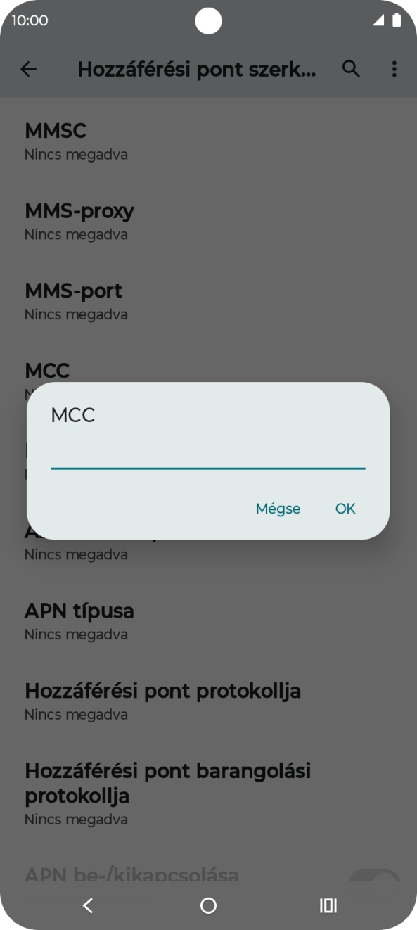 Írd be azt, hogy 216, és válaszd az OK lehetőséget.