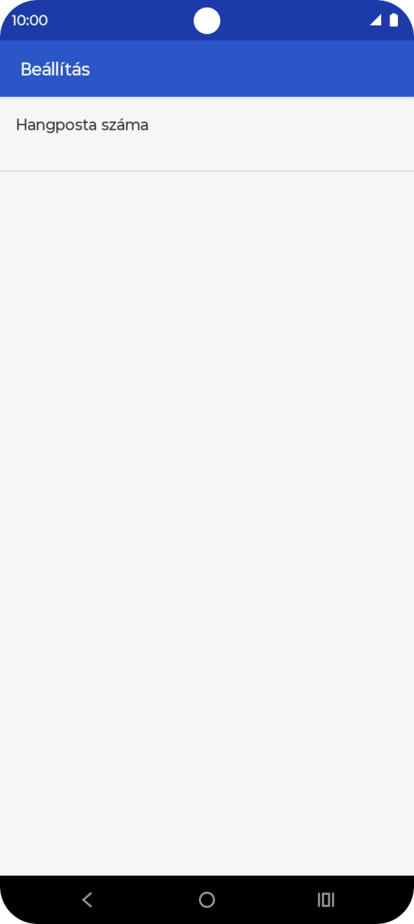 Válaszd a Hangposta száma lehetőséget.