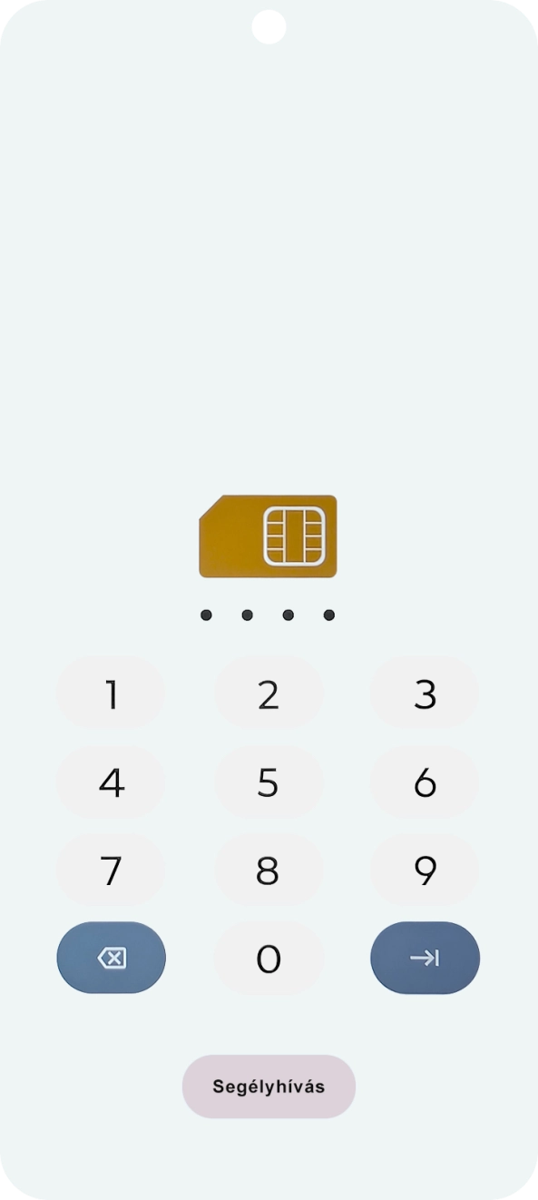 Amennyiben a telefon kéri, írd be a PIN-kódodat, és kattints a jobbra nyílra.