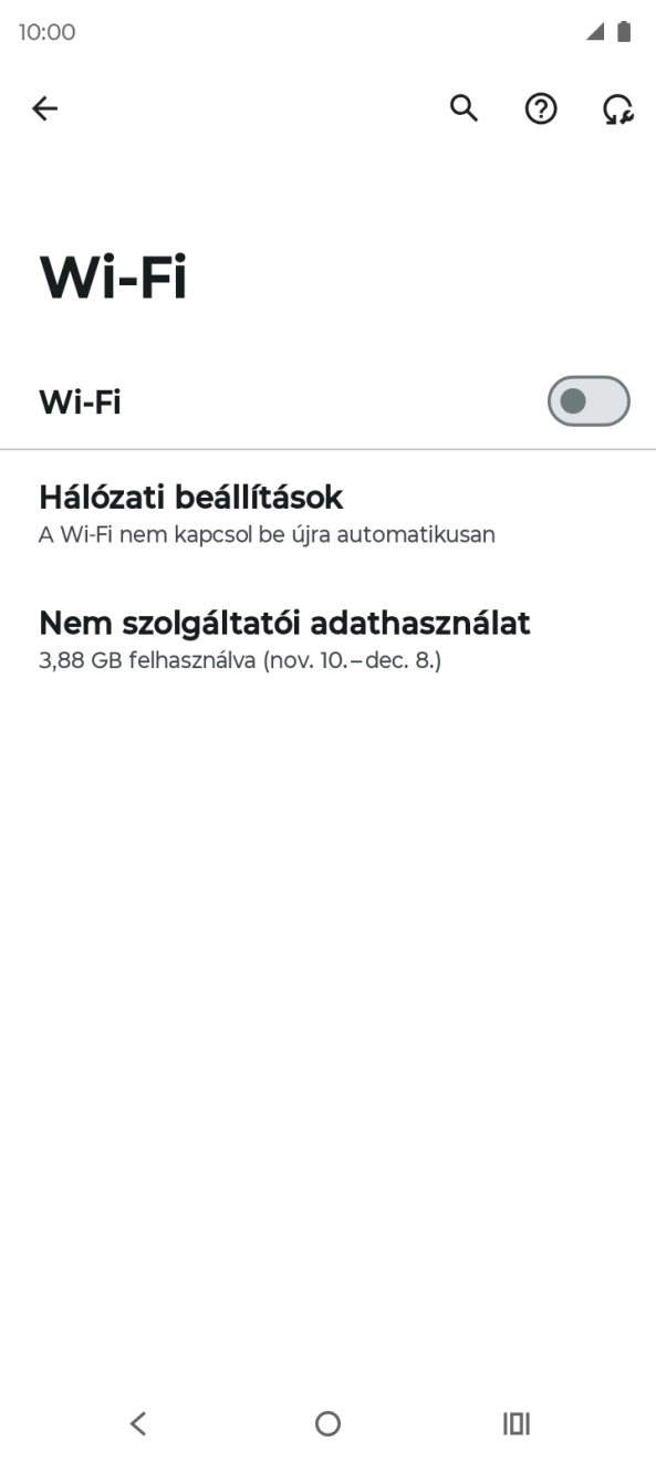 Kattints a csúszkára a funkció bekapcsolásához.