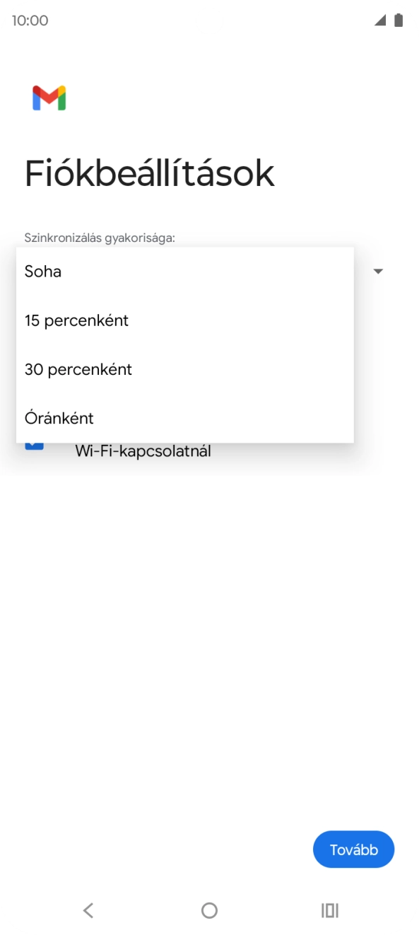Válaszd ki a kívánt beállítást.