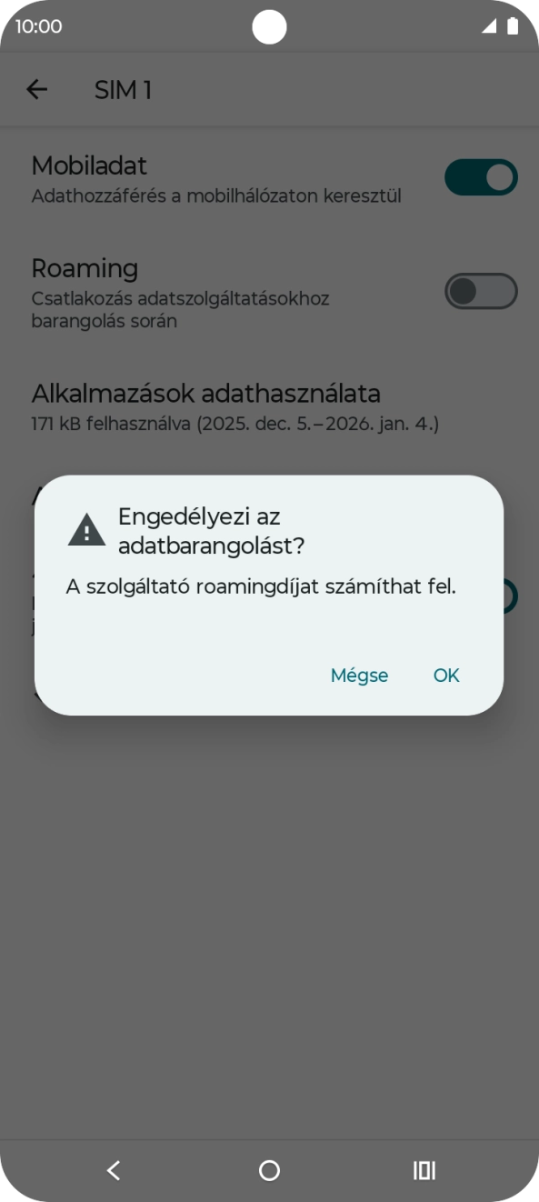 Ha bekapcsolod a funkciót, válaszd az OK lehetőséget.