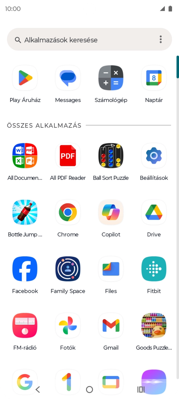 Válaszd a Play Áruház lehetőséget.