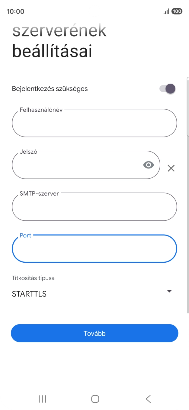 Nyisd le a „Titkosítás típusa” alatt legördülő menüt.