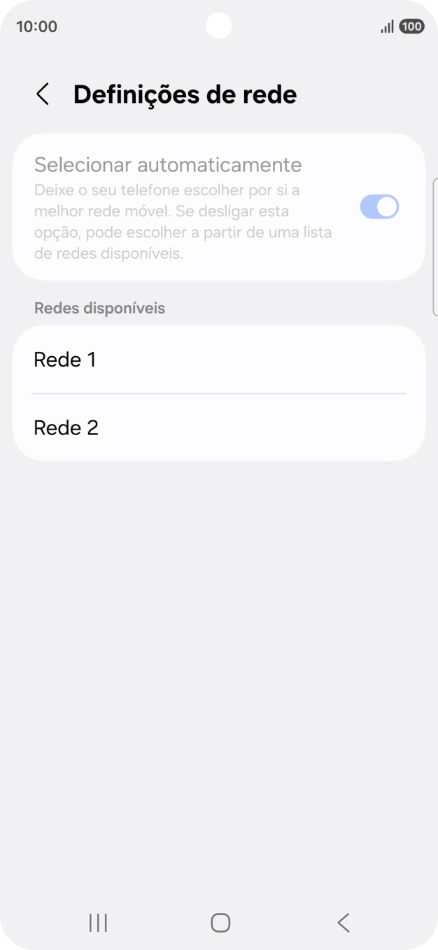 Prima a rede pretendida.
