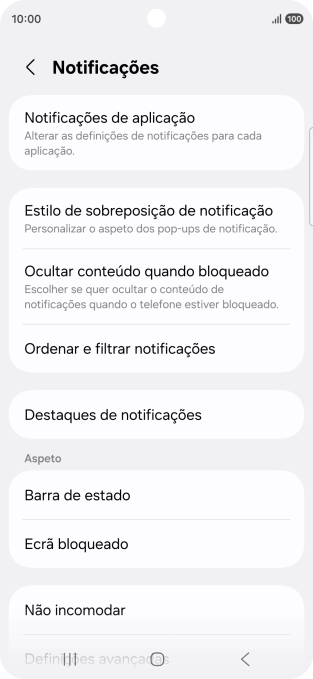 Prima Notificações de aplicação.