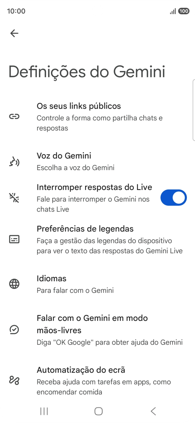 Siga as indicações no ecrã para escolher as definições pretendidas.