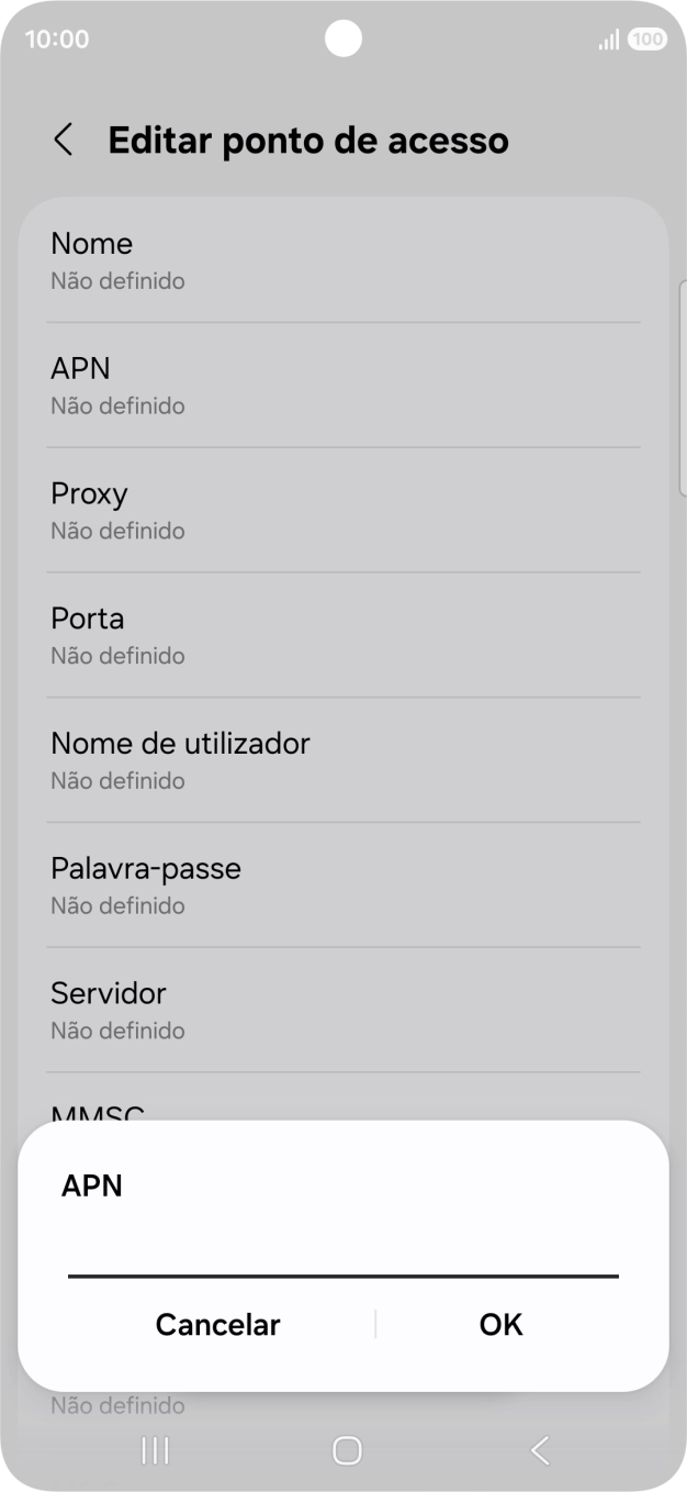 Introduza net2.vodafone.pt e prima OK.