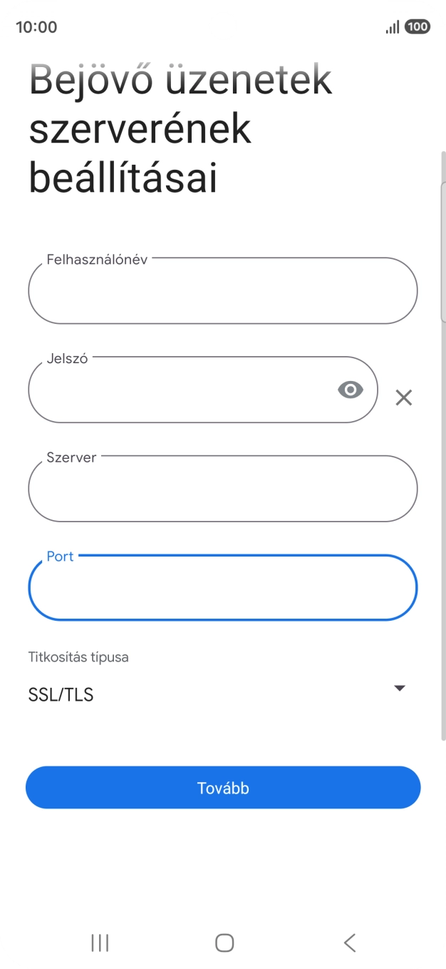 Válaszd a Tovább lehetőséget.