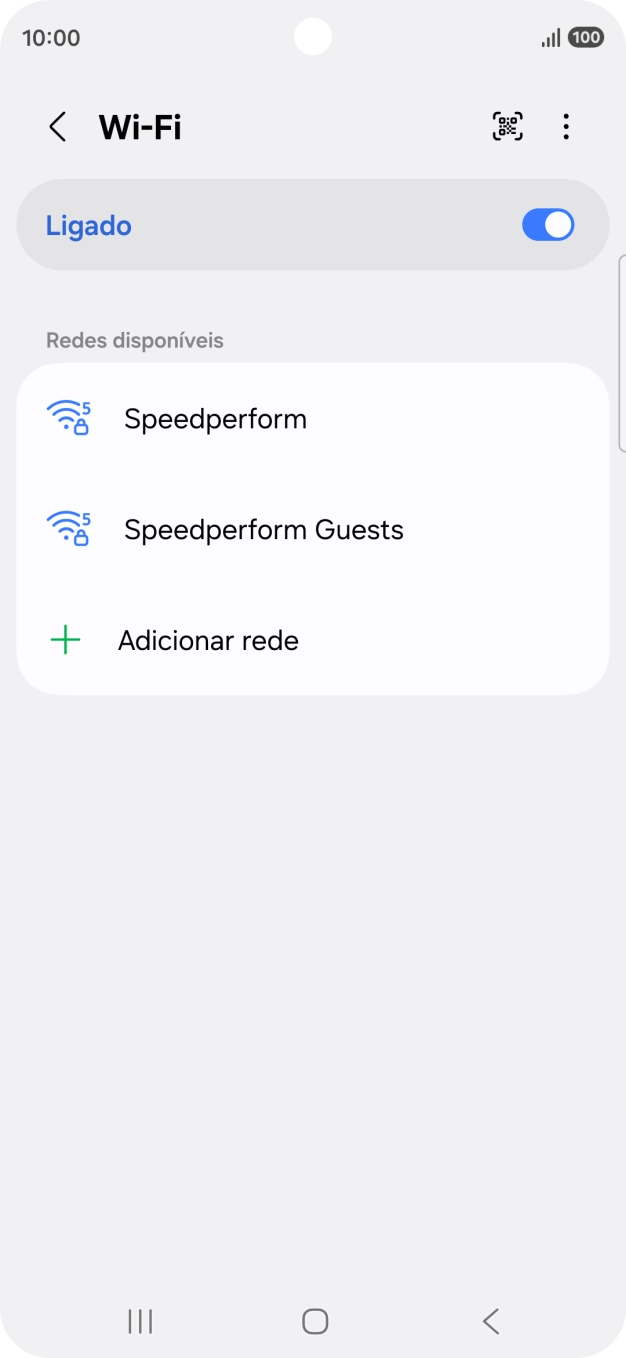 Prima a rede Wi-Fi pretendida.
