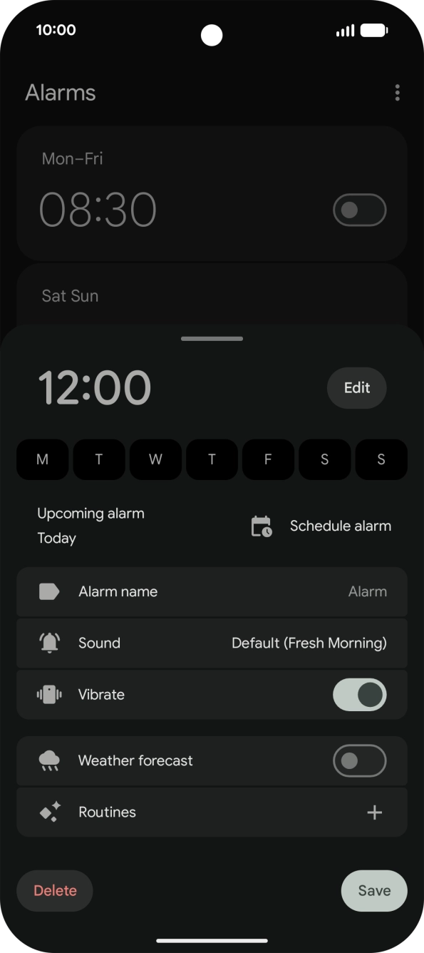 Press the required week days to select them.