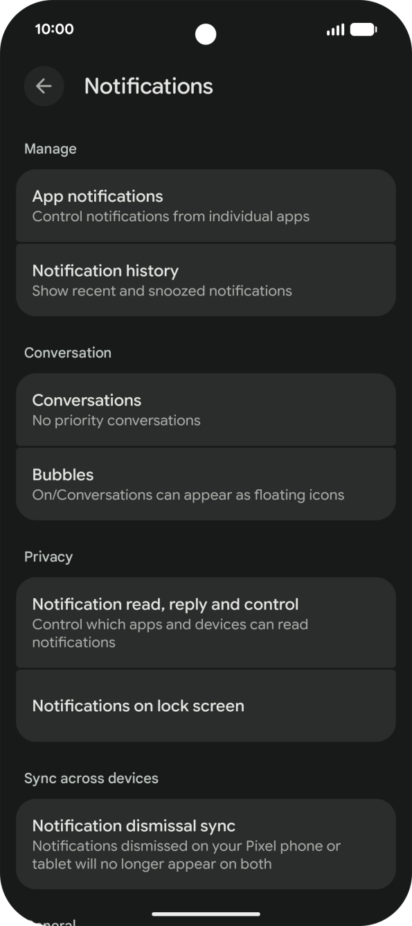 Press App notifications. Press App notifications.