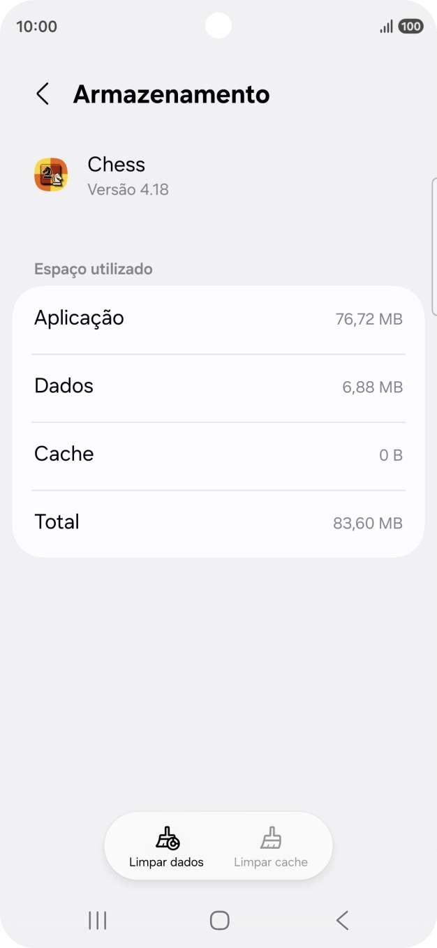 Prima a tecla de início para terminar e voltar ao ecrã inicial.