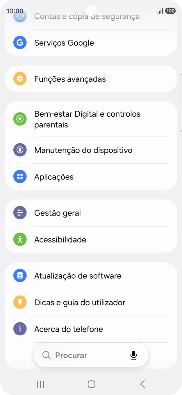 Prima Acerca do telefone.