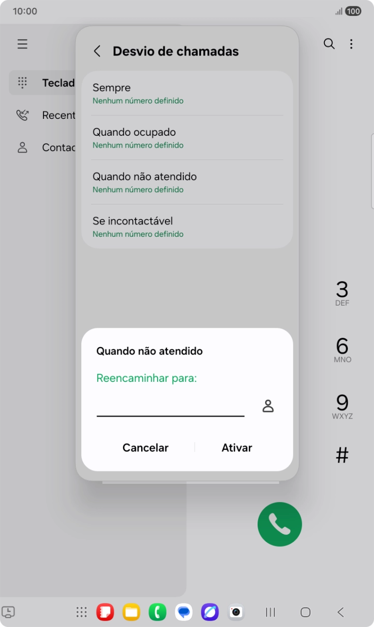 Introduza 123 e prima Ativar.