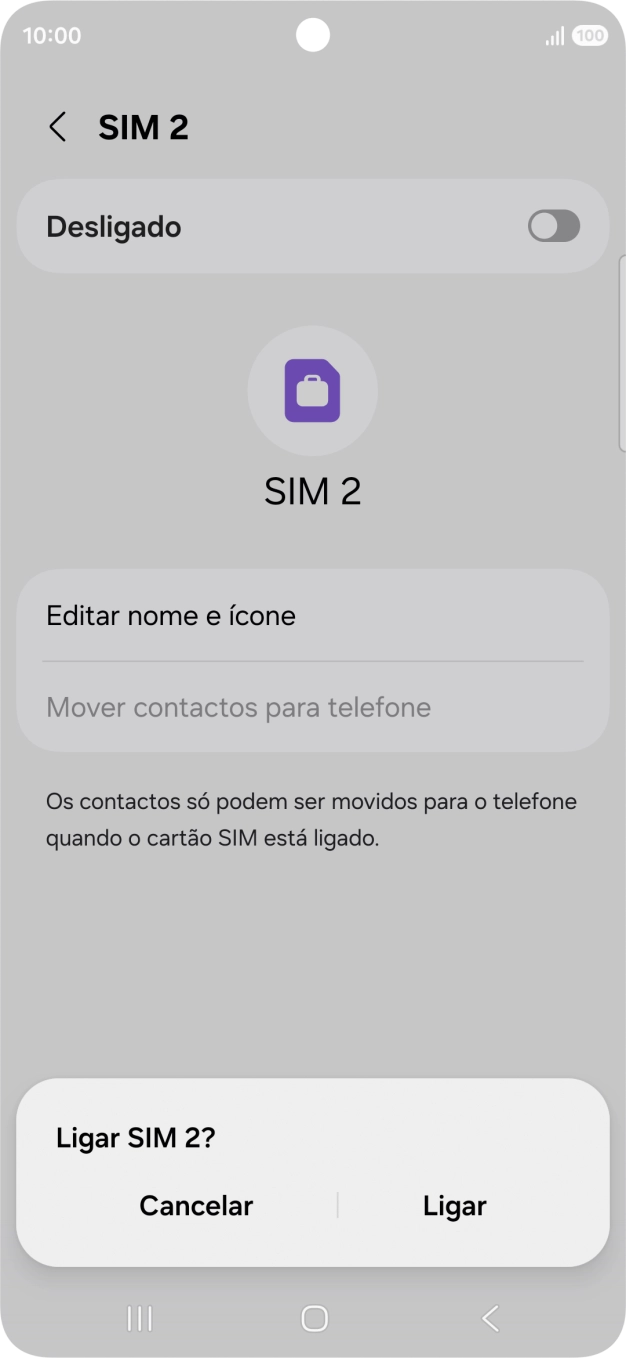 Se ativar a utilização do plano, deve premir Ligar.