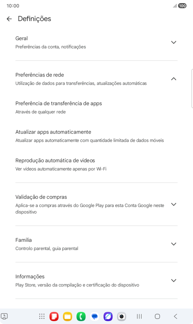 Prima Atualizar apps automaticamente.