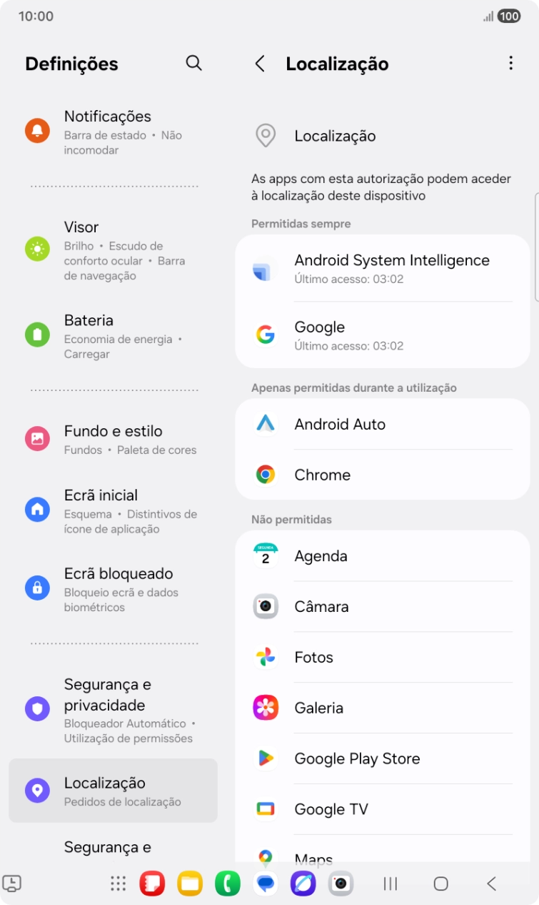 Prima a app pretendida.