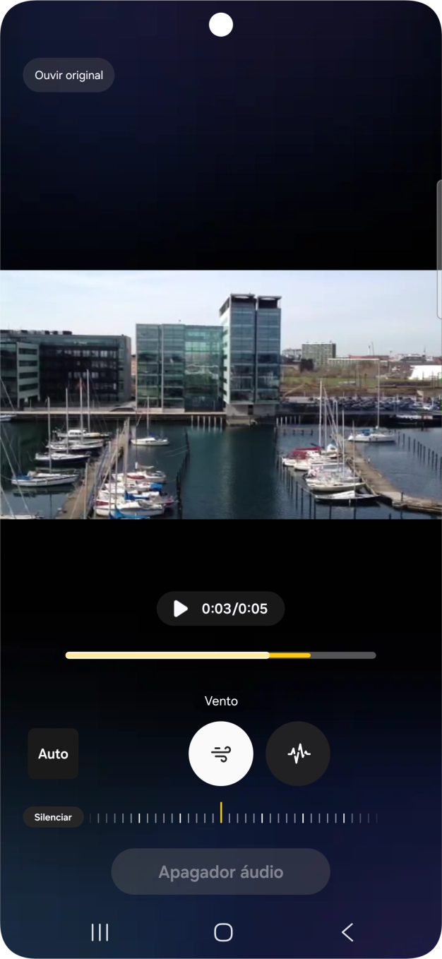 Prima o tipo de som pretendido.