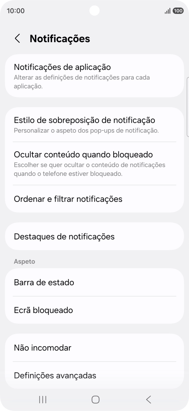 Prima Notificações de aplicação.