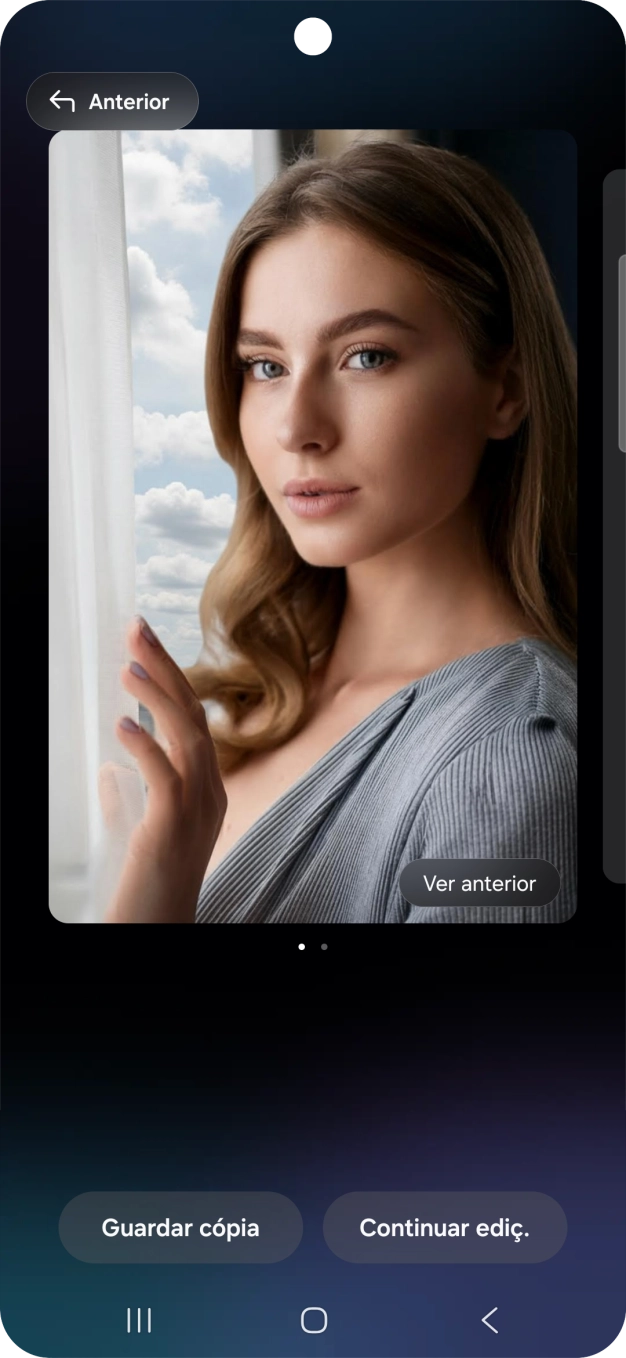 Prima Guardar cópia para guardar a sugestão de imagem gerada.