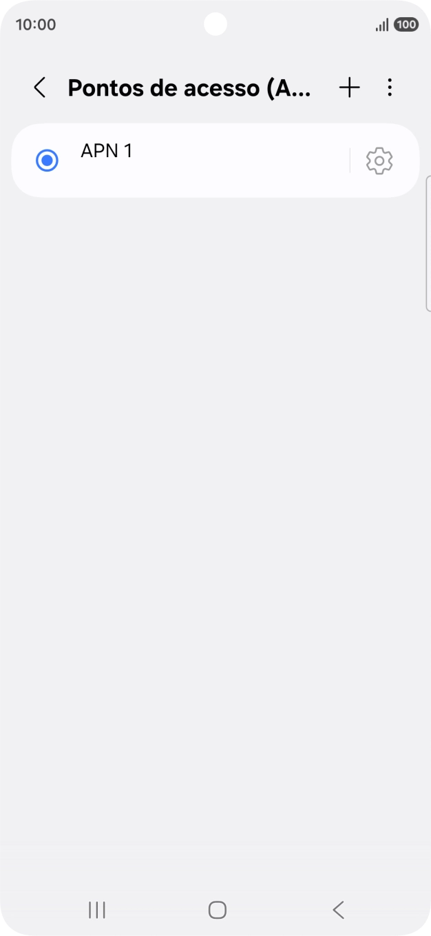 Prima o ícone para adicionar.